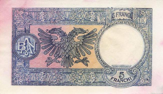 Albanien 5 Franga p6 1939